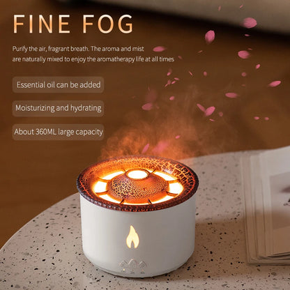 USB Volcano LED Aroma Humidifier Diffuser