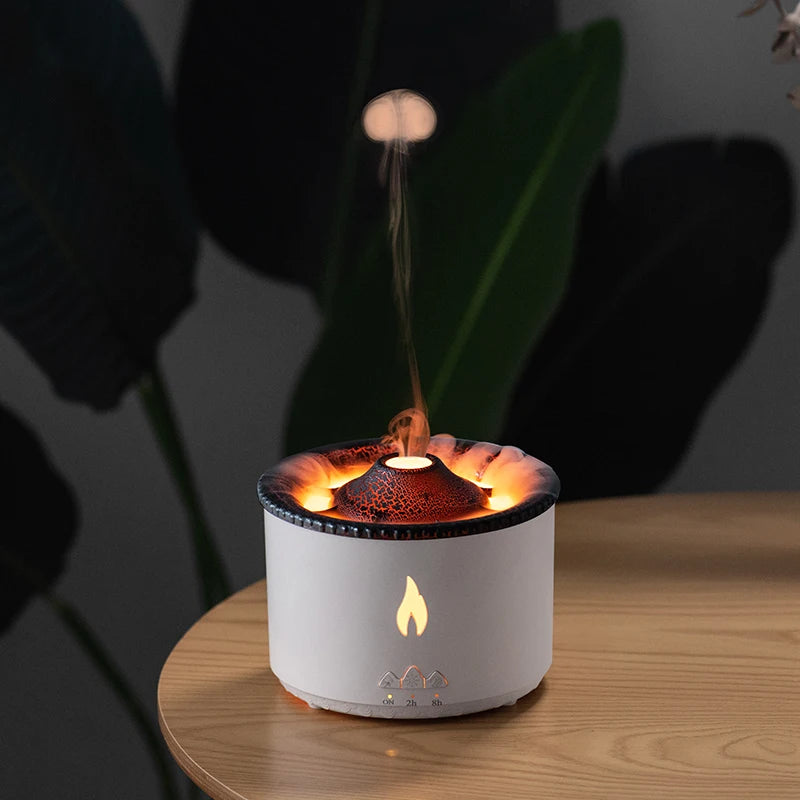 USB Volcano LED Aroma Humidifier Diffuser