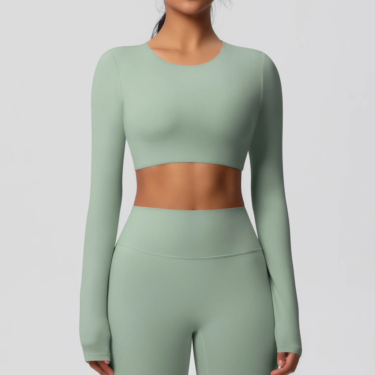 Women's Long Sleeve Padded Sports Yoga Top