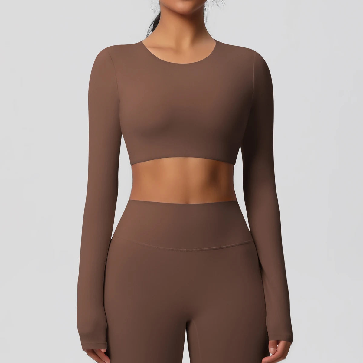 Women's Long Sleeve Padded Sports Yoga Top
