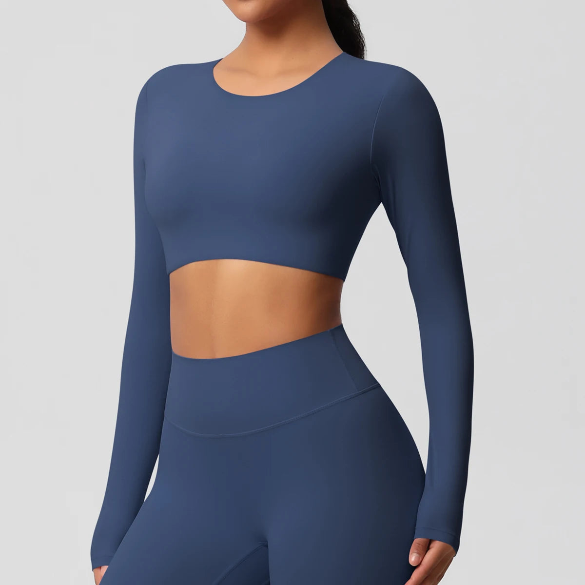 Women's Long Sleeve Padded Sports Yoga Top