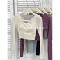 Women's Hollow-Out Long Sleeve Yoga Top with Chest Pad