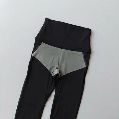 Women's No Underwear Needed Yoga Pants with Pockets High Waisted 7/8 Workout Leggings Naked Feeling
