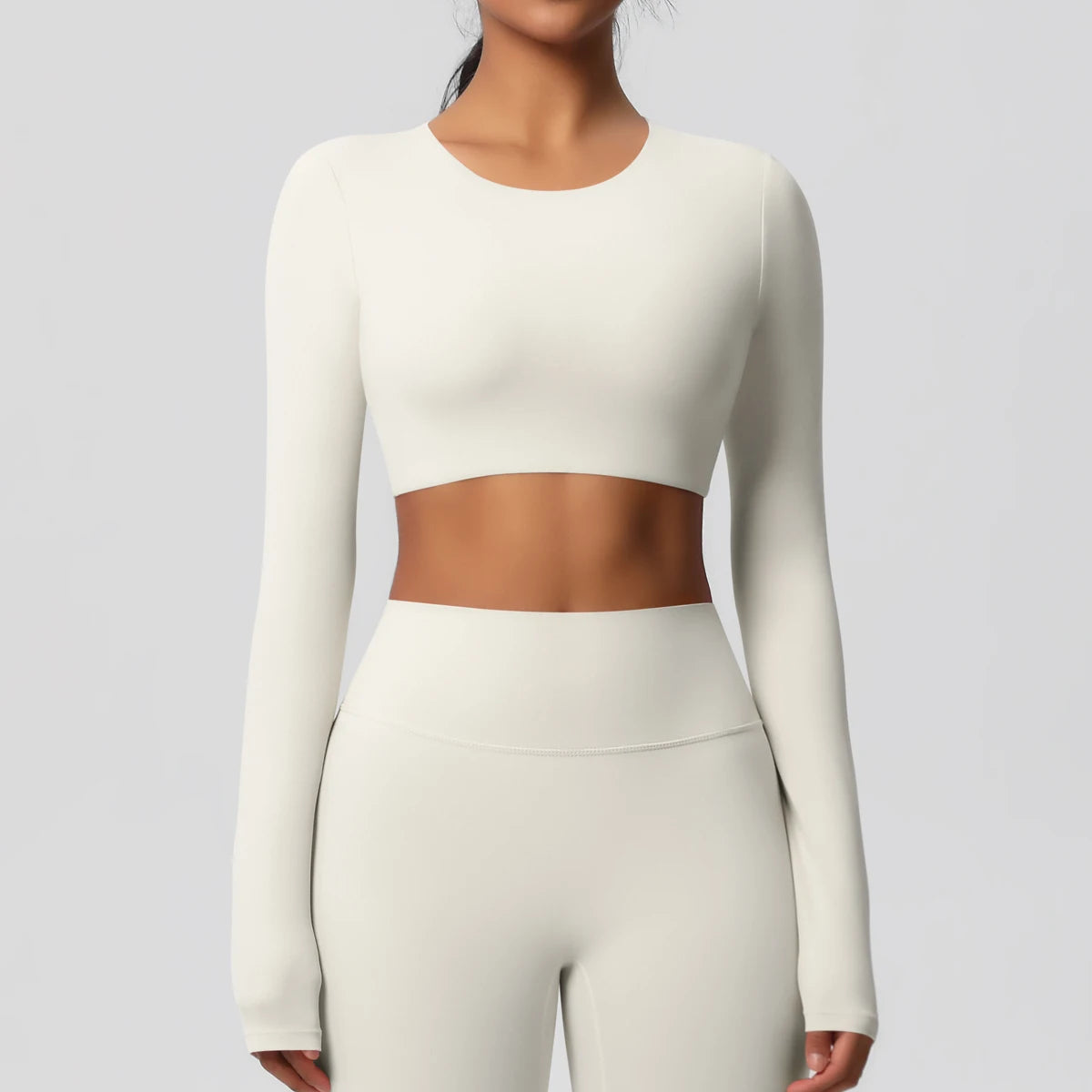 Women's Long Sleeve Padded Sports Yoga Top