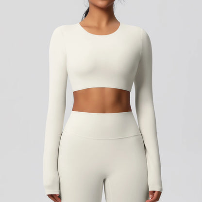 Women's Long Sleeve Padded Sports Yoga Top