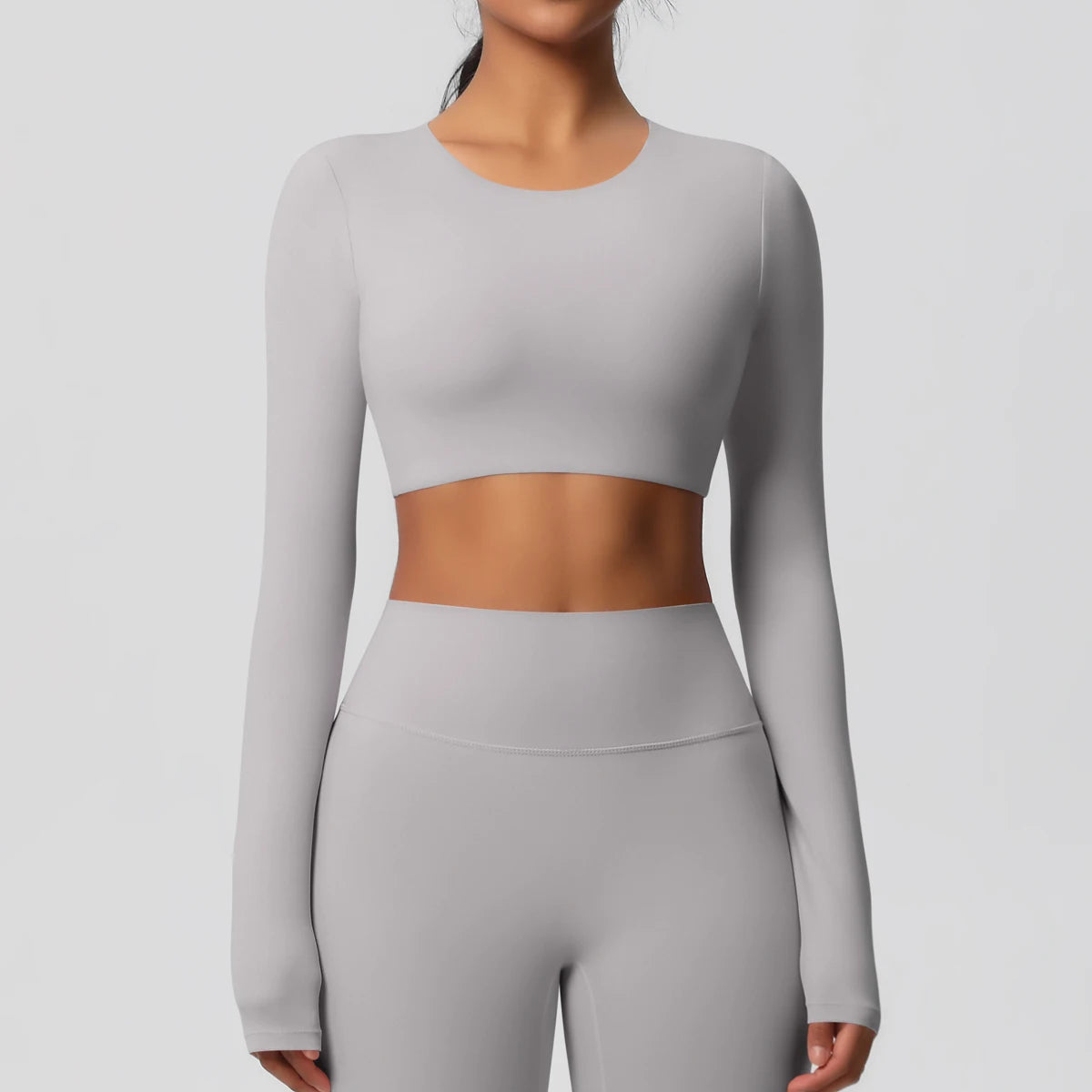 Women's Long Sleeve Padded Sports Yoga Top