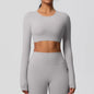Women's Long Sleeve Padded Sports Yoga Top
