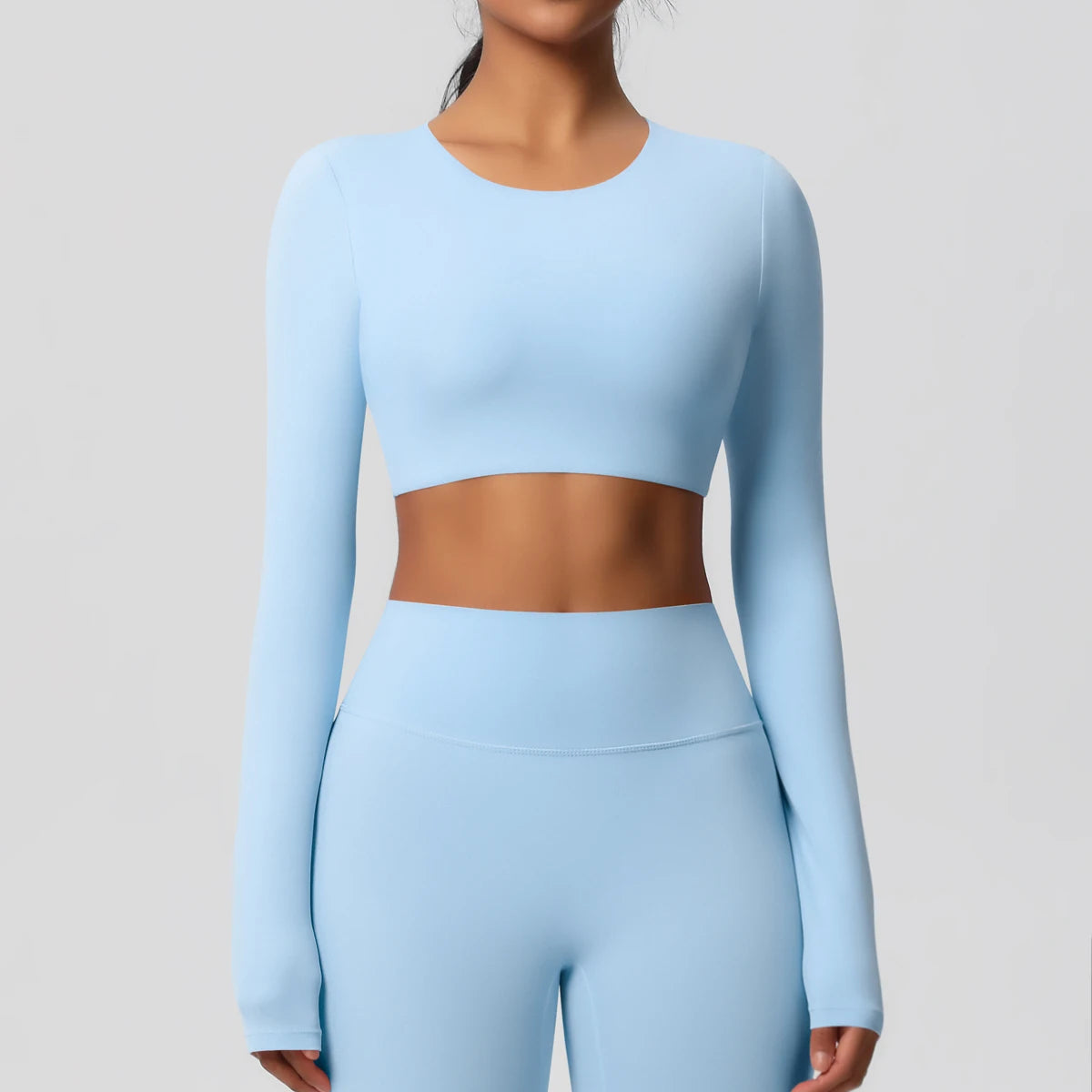 Women's Long Sleeve Padded Sports Yoga Top