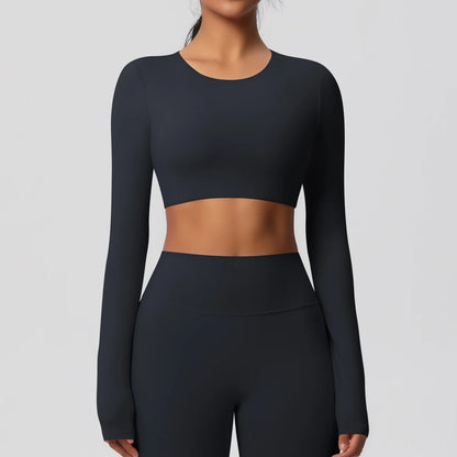 Women's Long Sleeve Padded Sports Yoga Top