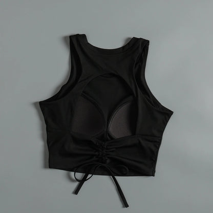 Yoga clothing underwear for women in summer hollow beauty back running shock-proof bra integrated sports fitness vest wear